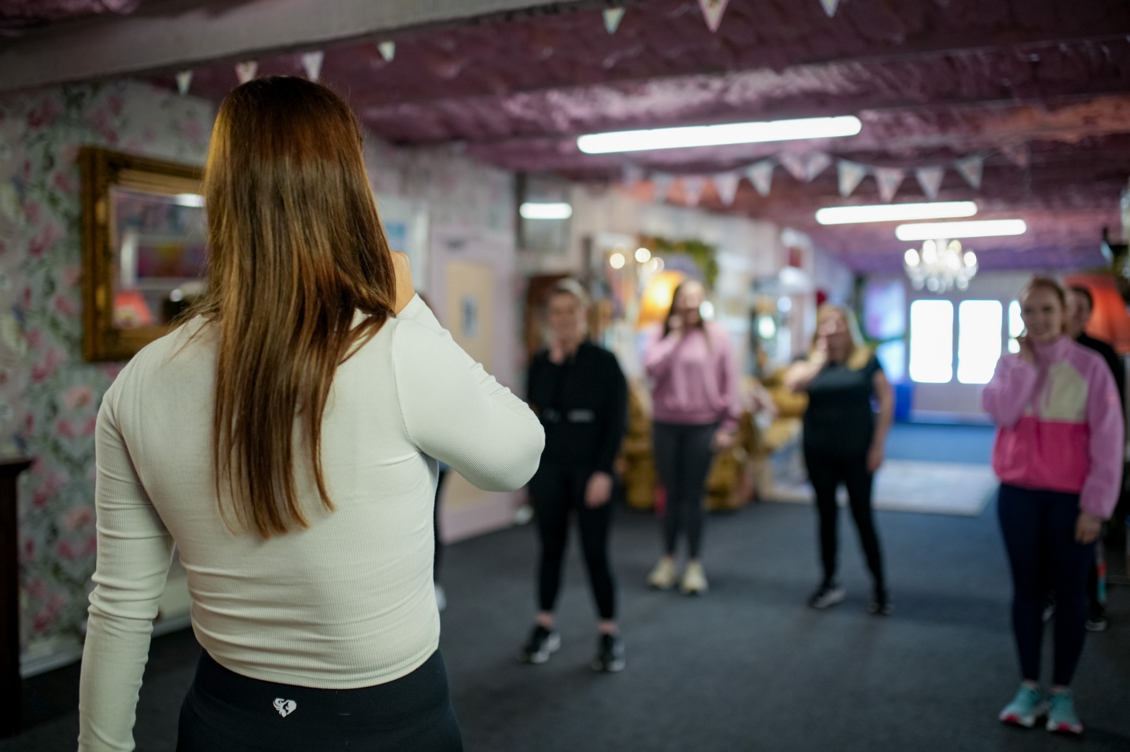 Julianne leading a training class
